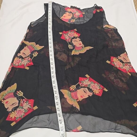 Harari 100% Silk, Vintage Tunic Women’s Size S (See Measurements) - Picture 5 of 5